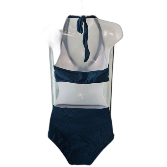 Suuksess Blue Halter High Waist Mesh Bikini Sz M - Picture 4 of 7